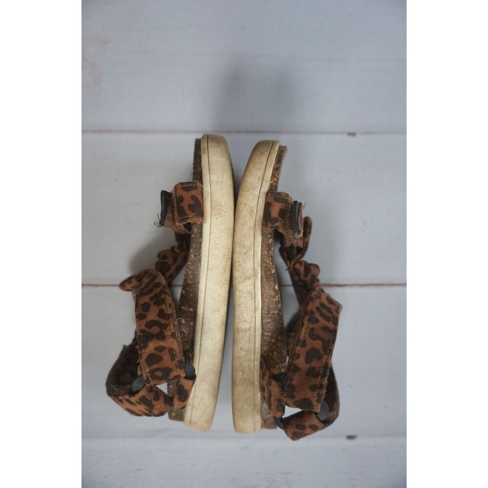 Wonder Nation Girls Bow Flatform Sandals, Lepoard - Size 13 - Picture 3 of 7